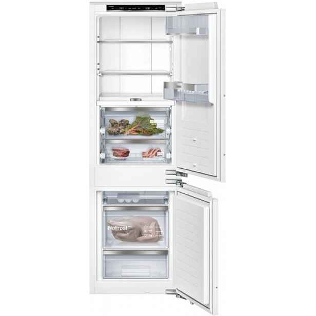 Vestavná lednice Siemens s mrazákem dole 177,2 x 55,8 cm ploché panty s jemným dovíráním KI86FPDD0