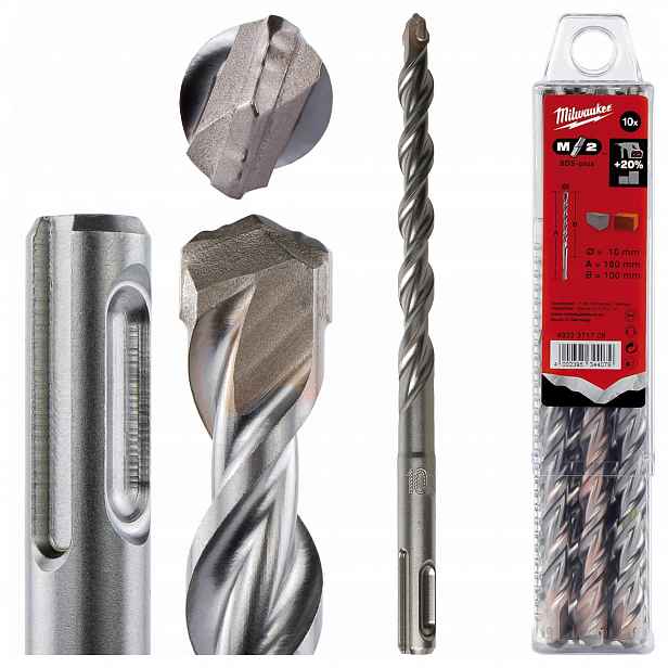 Vrtáky do betonu Sds Plus 10 x 100/160 mm 10 ks Milwaukee M2