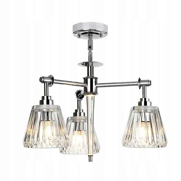 Závěsná lampa Elstead Agatha, 4xG9 Led, chrom, sklo, IP44, 3000K