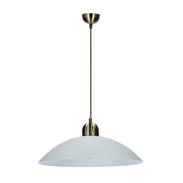 Závěsná lampa Mira patinovaná 1x60W E27 bílé stínidlo