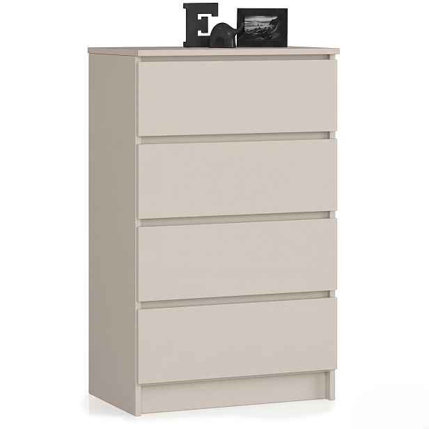 Ak furniture Komoda CLP K60 4SZ 60 cm kašmír