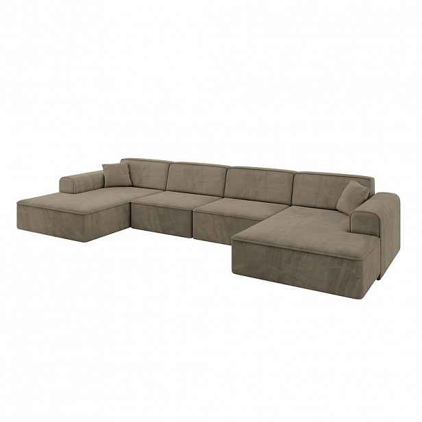 ALTDECOR SEDACÍ souprava IREA-U2-v3 – 388 × 171 × 79 cm, hnědá