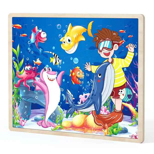 bHome Dřevěné puzzle vodní svět MHBH1181