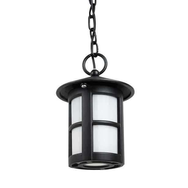 Venkovní terasová závěsná lampa na řetězu, černá, bílá Su-ma