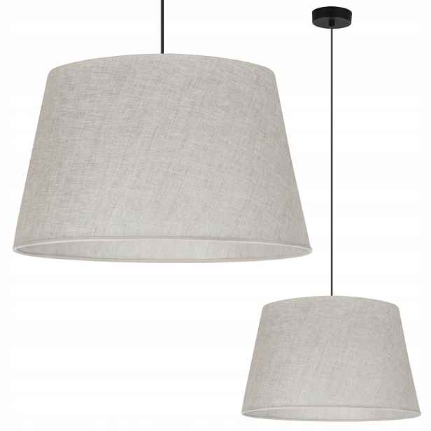 Závěsné Stropní Svítidlo S Velkým Lněným Stínidlem Boho Světle Béžová Do Kuchyně Jídelny