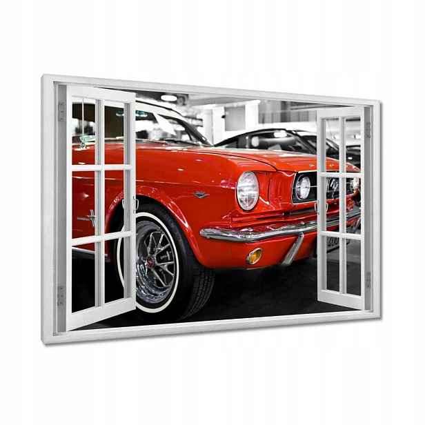 Obrazy 120x80 Červený Mustang