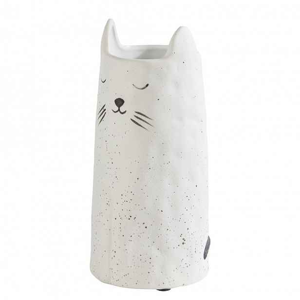 Butlers GATO Váza kočka 20 cm - bílá