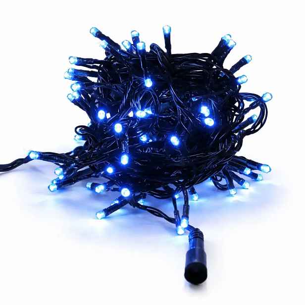 LED světýlka na stromeček 20 m modrá IP44, vč. zdroje Hobby Line