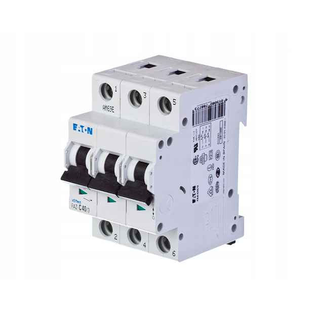 Nadproudový spínač Eaton FAZ-C40/3 3P 40A C 15kA pojistka S303