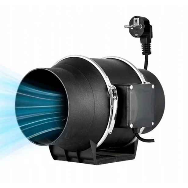 Kanálový Ventilátor 100 Tichý průmyslový odtahový pro garáž