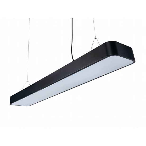 Led závěsná stropní lampa 50W 4000lm 4500K černá lineární 120 cm do kanceláře