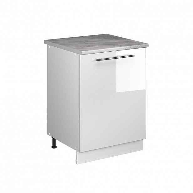 Vicco SKŘÍŇKA POD DŘEZ Fame-Line, Bílá vysoký lesk/Bílá, 60 cm