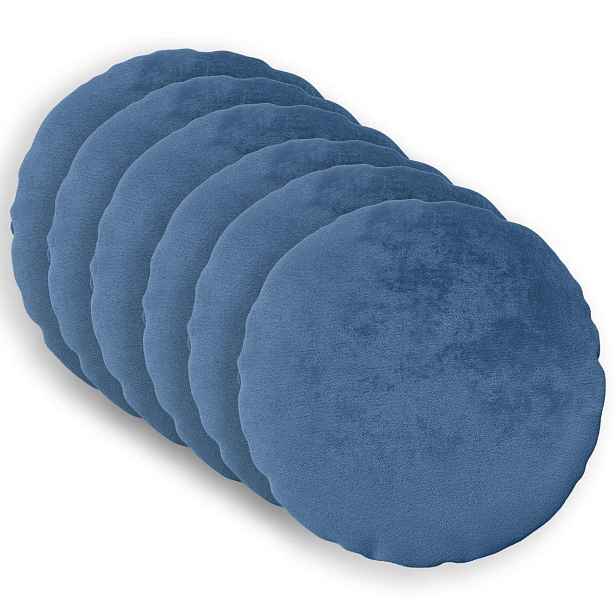 vidaXL Povlak na polštář 6 pcs HEERLEN Světle modrá Ø 40 cm Flanel
