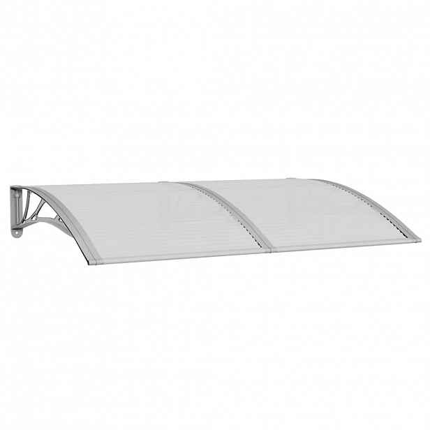 vidaXL Vchodová stříška šedá 150 x 100 cm polykarbonát