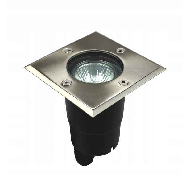 Lampa nájezdová stříbrná čtvercová 11 cm GU10 IP67 Su-ma