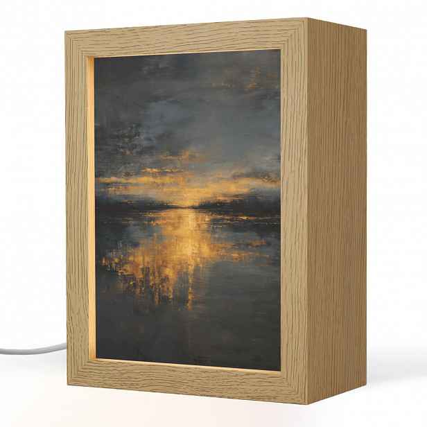 OnlyWow STOLNÍ LAMPA Zlatý odraz na vodě 15x20 cm