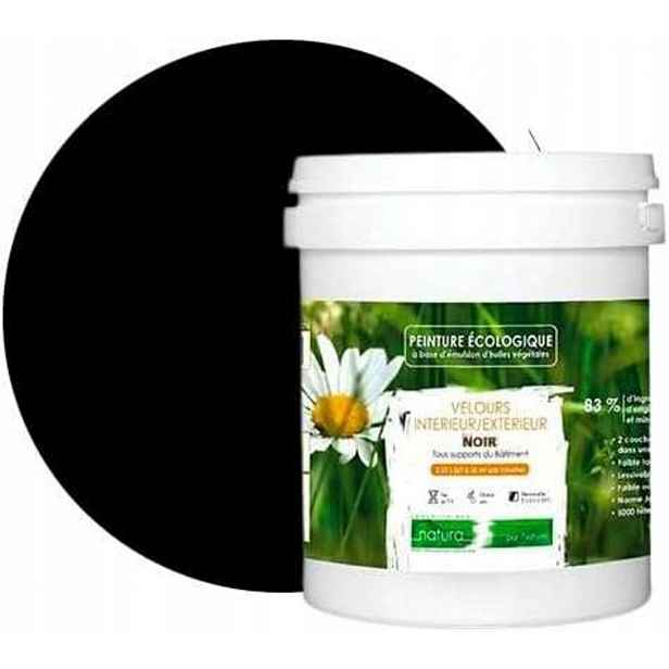 Přírodní barva ve vzhledu sametu Natura 1 l Černá