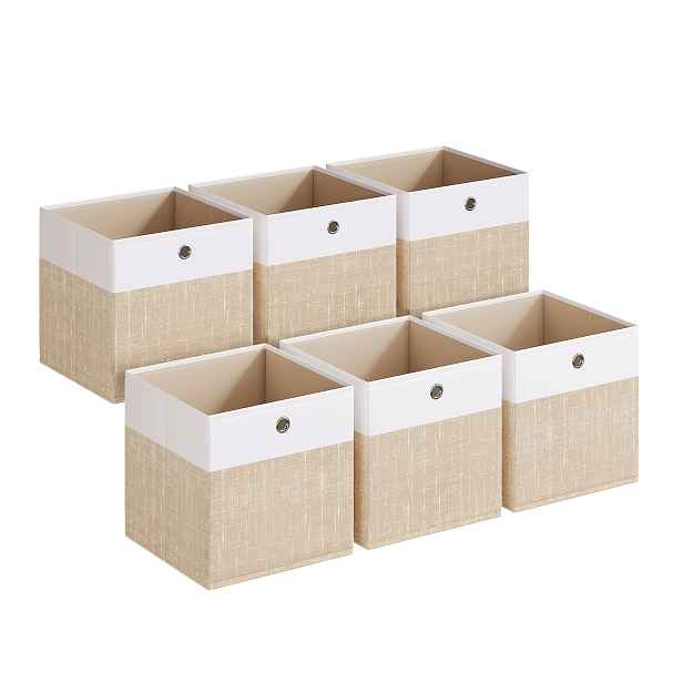 Songmics Skládací úložné boxy 6 ks 33 x 33 x 33 cm