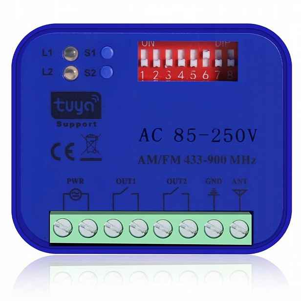 Univerzální Radiopřijímač Pro Bránu Tuya WiFi Rf 433-900 Mhz