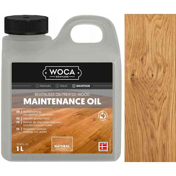 Woca Maintenance Oil Natural 1L pečující olej na olejované podlahy