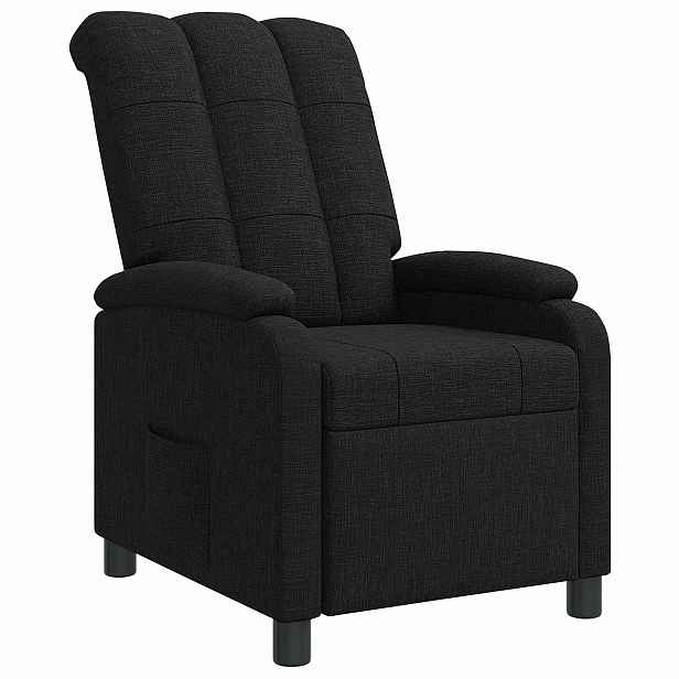 vidaXL Křeslo s funkcí ležení Černá Textil