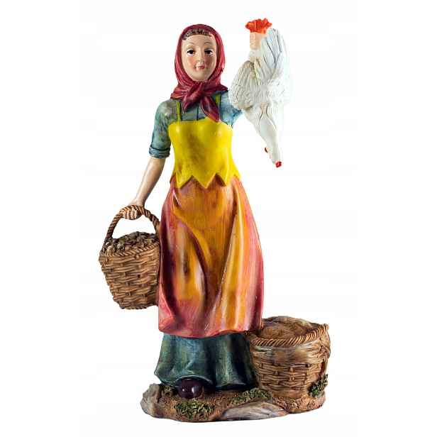 Figurka do vánočního betlému – Žena s husou, pro postavy o výšce 30 cm