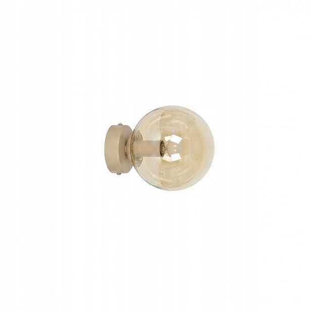 Nástěnné svítidlo Mokka Amber s kulatým stínidlem E14, 15 cm