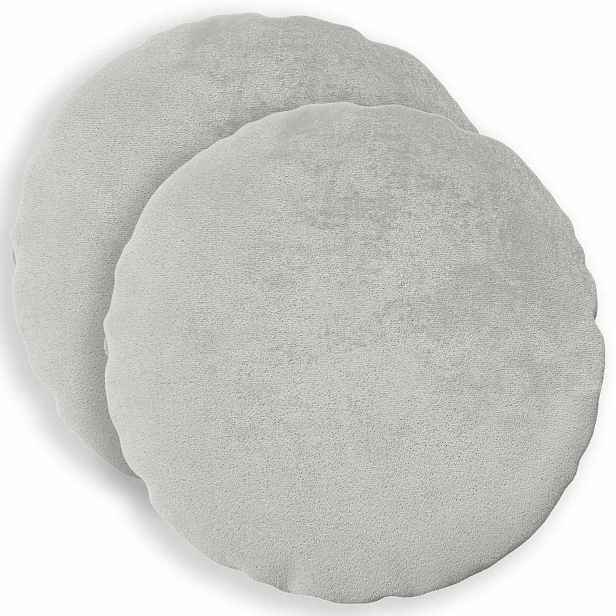 vidaXL Povlak na polštář 2 pcs HEERLEN Světle šedá Ø 60 cm Flanel