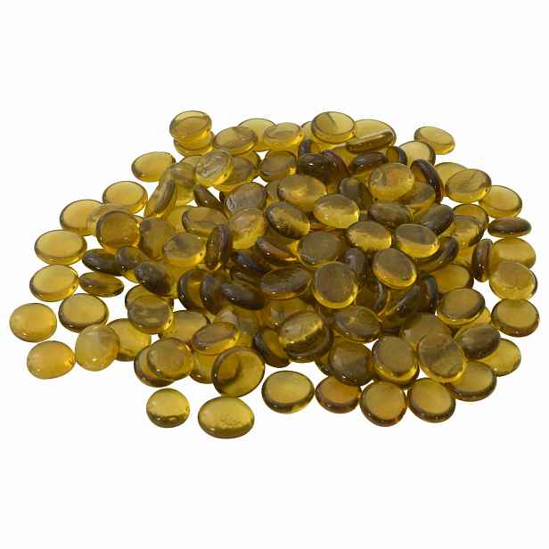 vidaXL Skleněný nugget 17-19 mm Žlutá Sklo