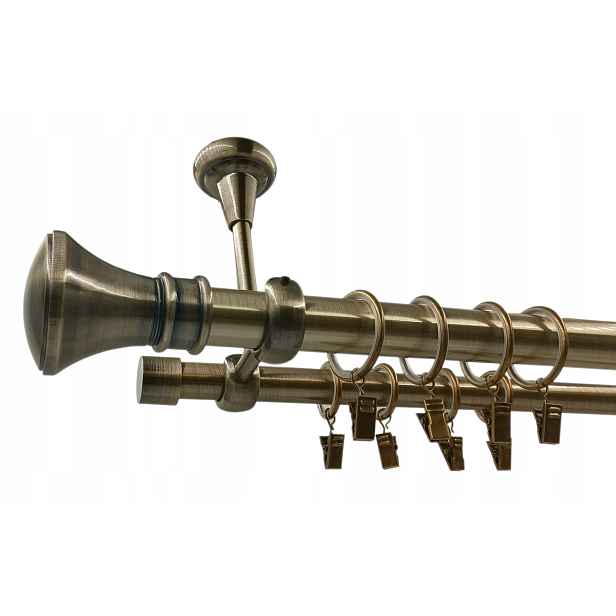 Garnýž 25+19 mm Zlato Antik 120 Monaco