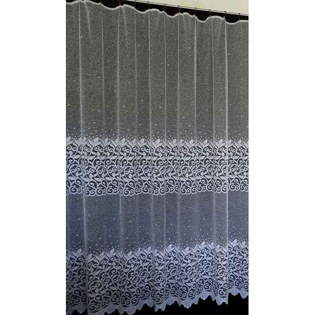 Mg Záclona 663/82 Bílá 300x250 cm Hotová Obšitá Bt