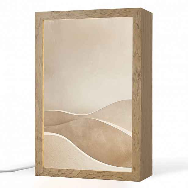 OnlyWow STOLNÍ LAMPA Béžová - Příroda - Abstraktní - Moderní 20x30 cm