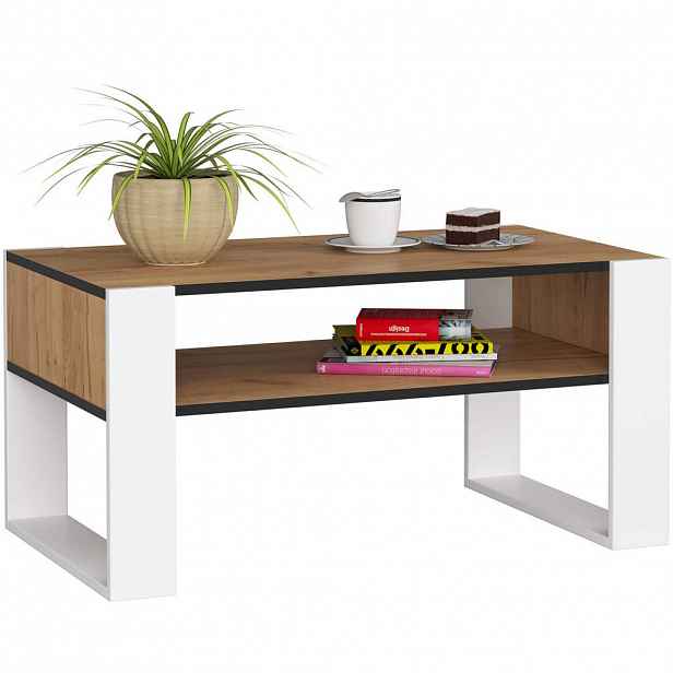 RAUMHIRSCH FURNITURE KONZOLOVÝ STOLEK dub Craft, bílá 45/92/53