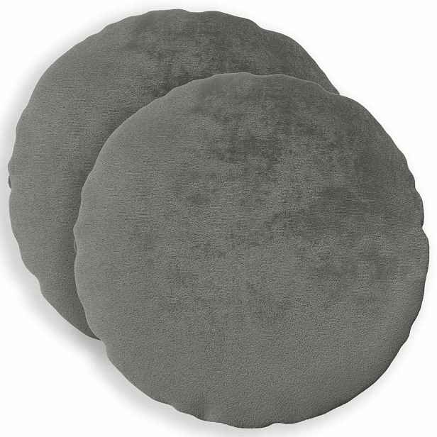 vidaXL Povlak na polštář 2 pcs HEERLEN Tmavě šedá Ø 60 cm Flanel