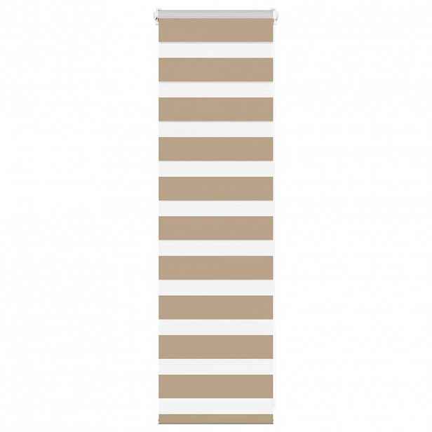 vidaXL Zebra roleta pískově hnědá šířka látky 35,9 cm polyester