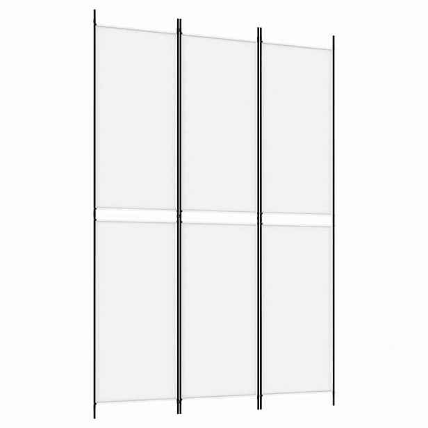 vidaXL 3dílný paraván bílý 150x220 cm textil