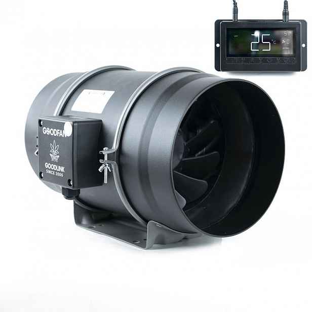 Kanálový ventilátor Good Fan 1400 m3/h FI200 mm Elektronický ovladač
