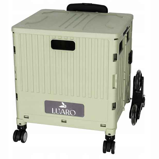 Luaro KX2786 Nákupní vozík skládací s víkem, 8 kol, 32 l