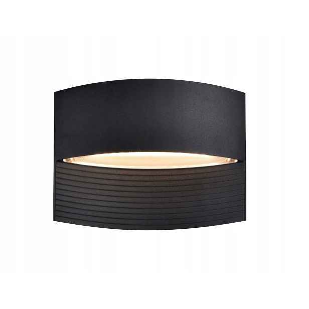 Lutec Lotus venkovní nástěnné Led svítidlo 8,5W 580lm 3000K IP54, černá, pruhovaná