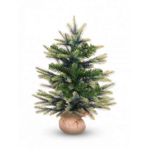 Umělý vánoční stromek 60 cm, smrček Penny s 2D a 3D jehličím v jutovém obalu