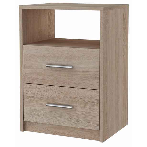 Noční stolek 2SO Dub Sonoma 40 cm zásuvky komoda Ufc