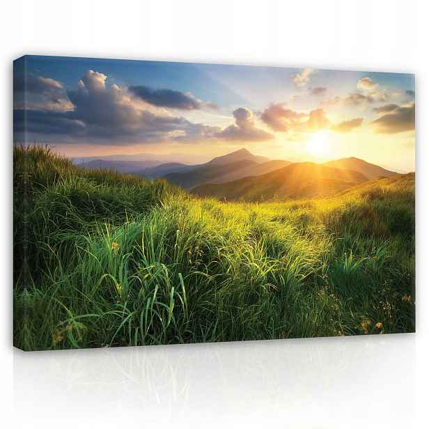 Obraz 120x80 horská krajina východ/západ slunce zlatá hodina příroda