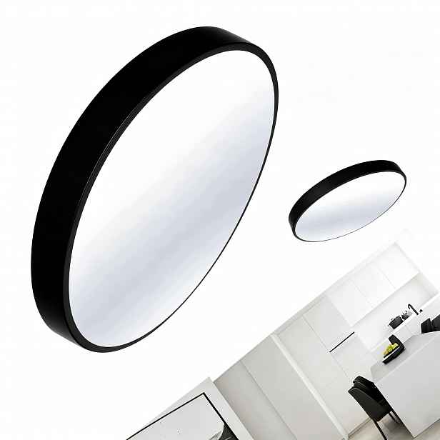 Stropní Svítidlo Nástěnný Led 50 cm Kulatý Černý Design, Stropní 50W 4000K 4250lm