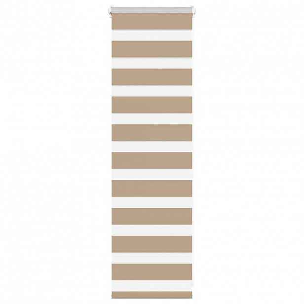 vidaXL Zebra roleta pískově hnědá šířka látky 45,9 cm polyester