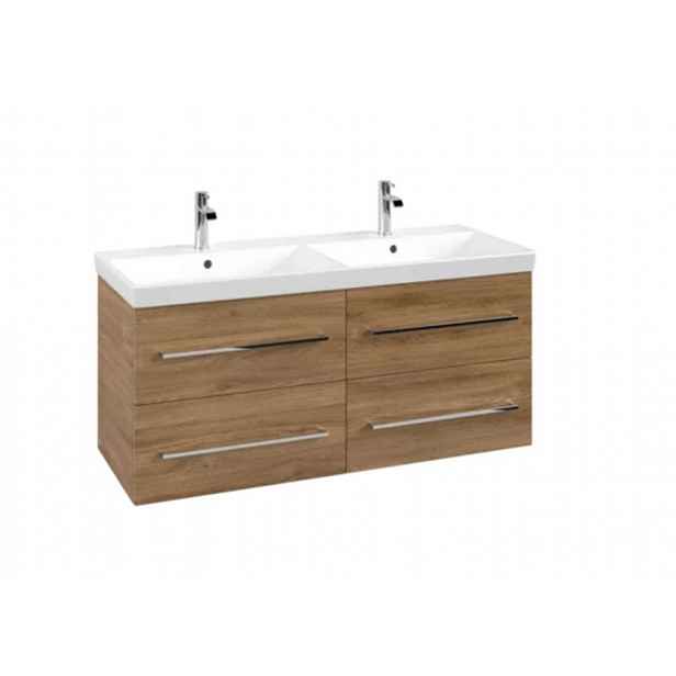 Villeroy & Boch Avento - Umyvadlová skříňka, 118x51x45 cm, 4 zásuvky, Oak Kansas A89300RH
