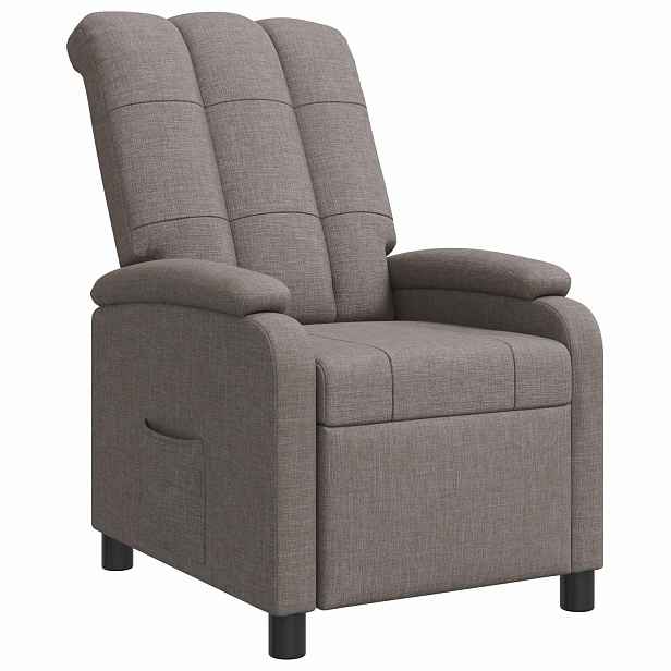 vidaXL Křeslo s funkcí ležení Taupe Textil