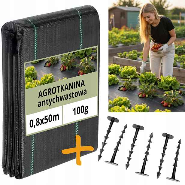 Agrotextilie 100 g Školkařská podložka 0,8x50 m špendlíky
