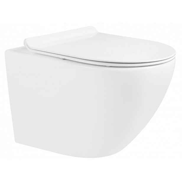 MEXEN - Lena Závěsná WC mísa včetně sedátka s slow-slim, duroplast, bílá 30220100
