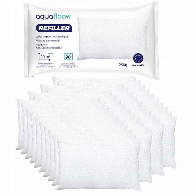 Náplně do pohlcovače vlhkosti AquaFloow Refiller 40 x 250 g sáčky