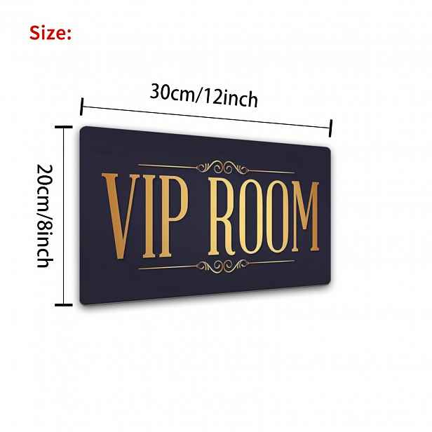 TEMU 2D Plochá, 1ks Art Deco VIP Pokojová Cedule - Odolná Železná Nástěnná Plaketa Vhodná pro Domácí Bar, Hotel, Klubovou Dekoraci - Elegantní Značka